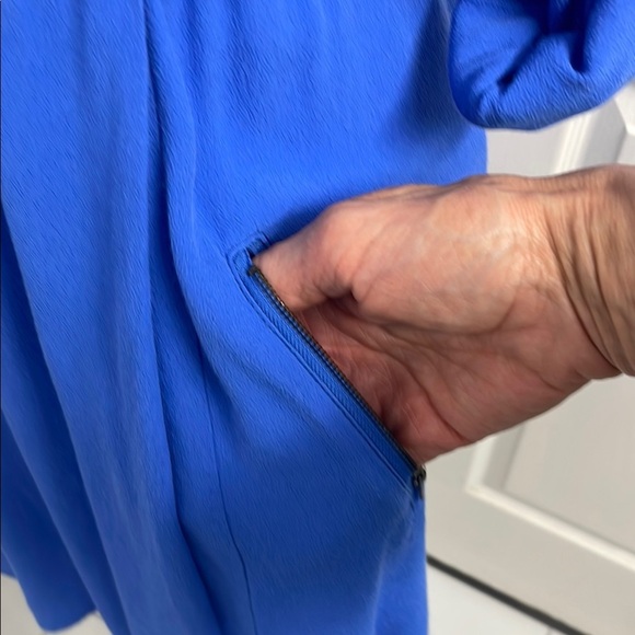 Maeve Anthropologie Blue Long Sleeve Wrap Dress - Picture 10 of 13